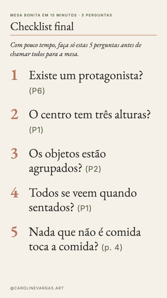 Checklist na tela do celular